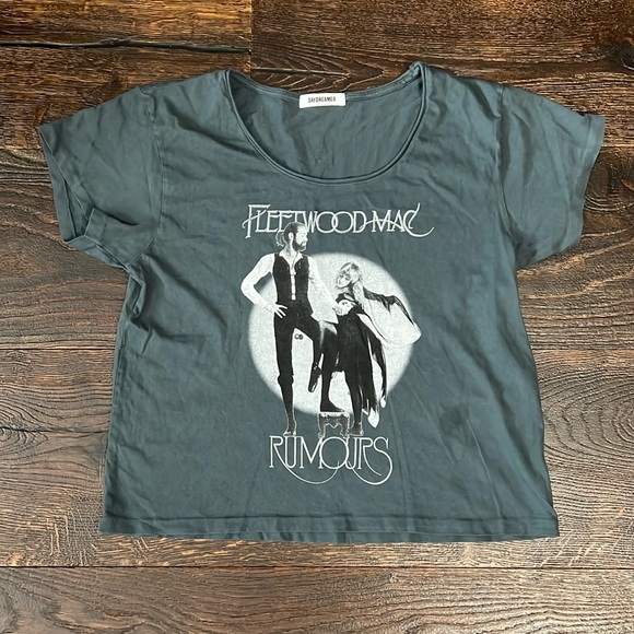 Fleetwood Mac T-Shirt Ufficiale Donna – Logo Rumours – Nero – Skinny Fit – Cotone Morbido